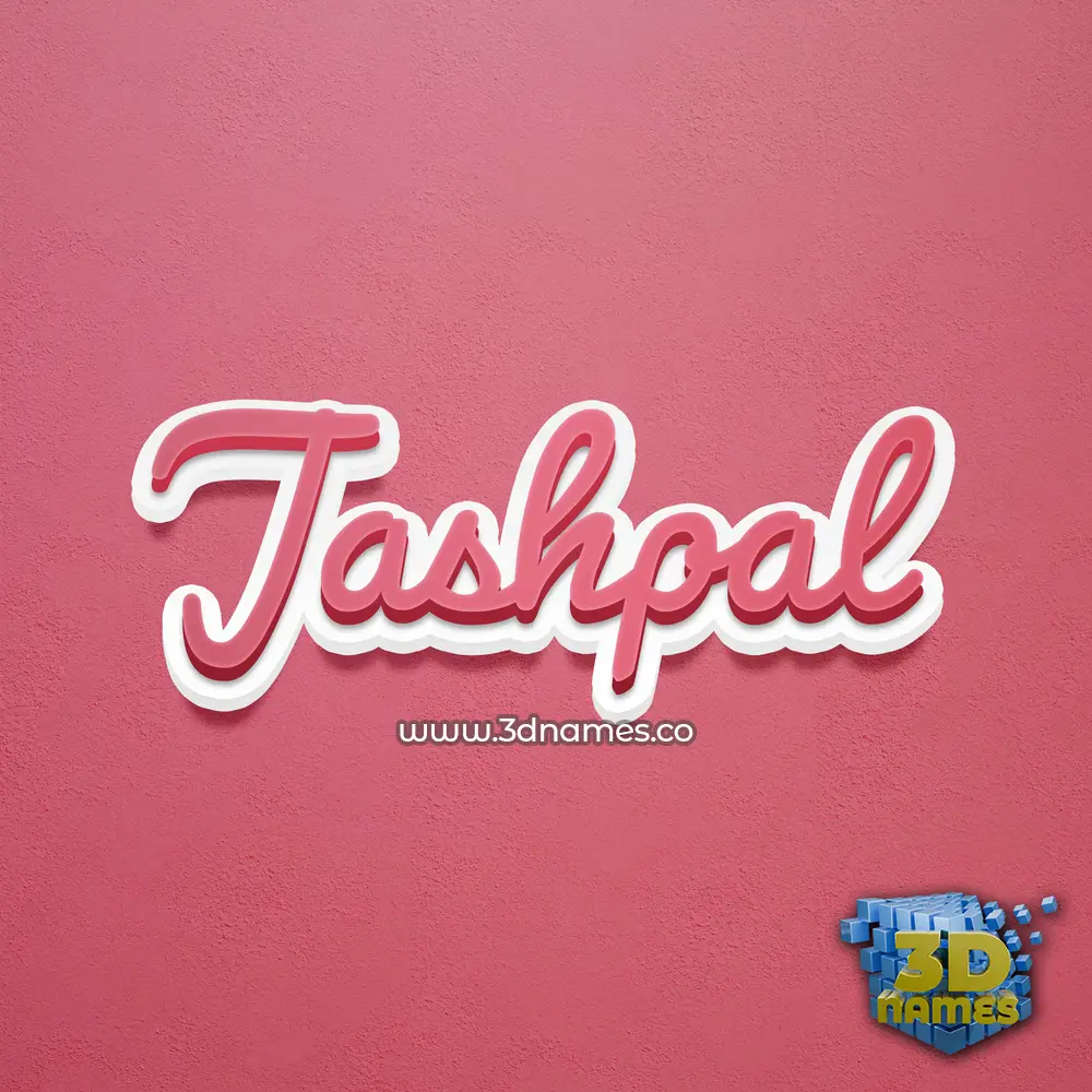 jashpal in Red Scribble style - 3D name wallpaper