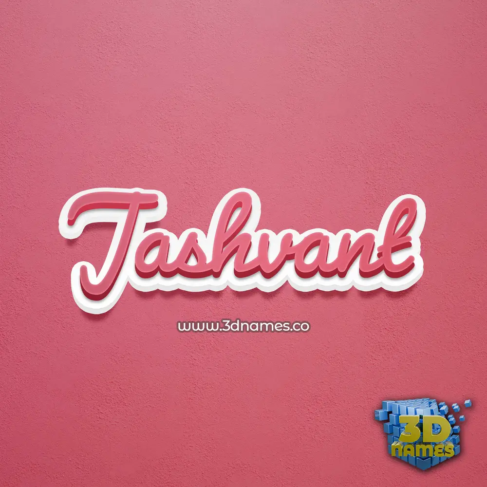 jashvant in Red Scribble style - 3D name wallpaper