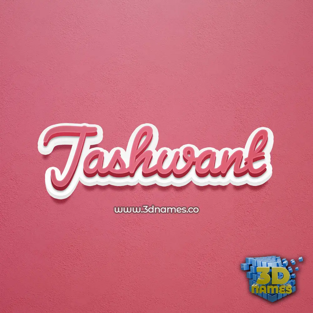 jashwant in Red Scribble style - 3D name wallpaper