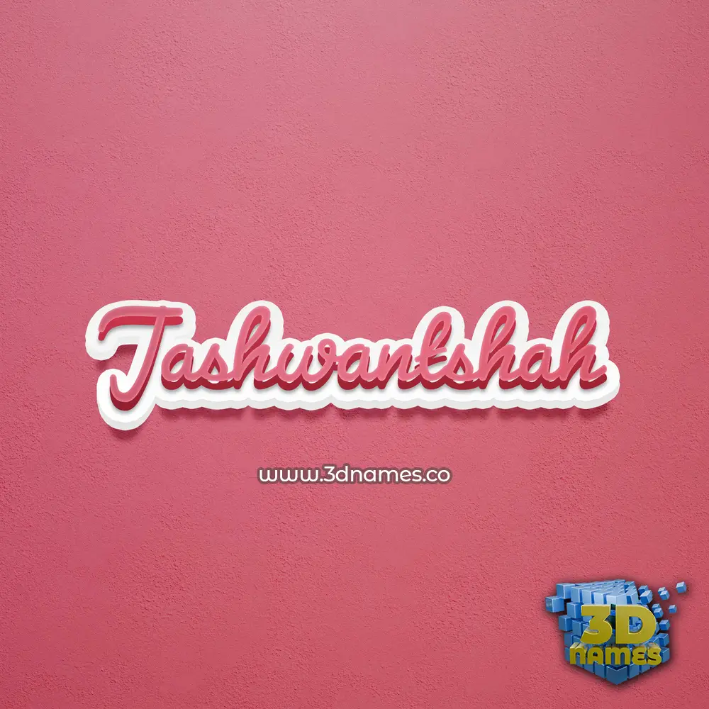jashwantshah in Red Scribble style - 3D name wallpaper