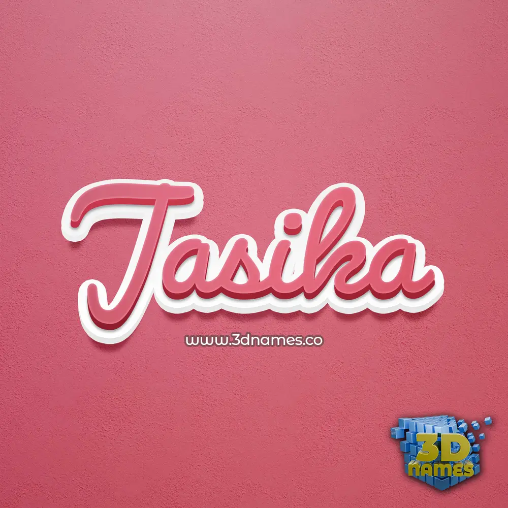 jasika in Red Scribble style - 3D name wallpaper