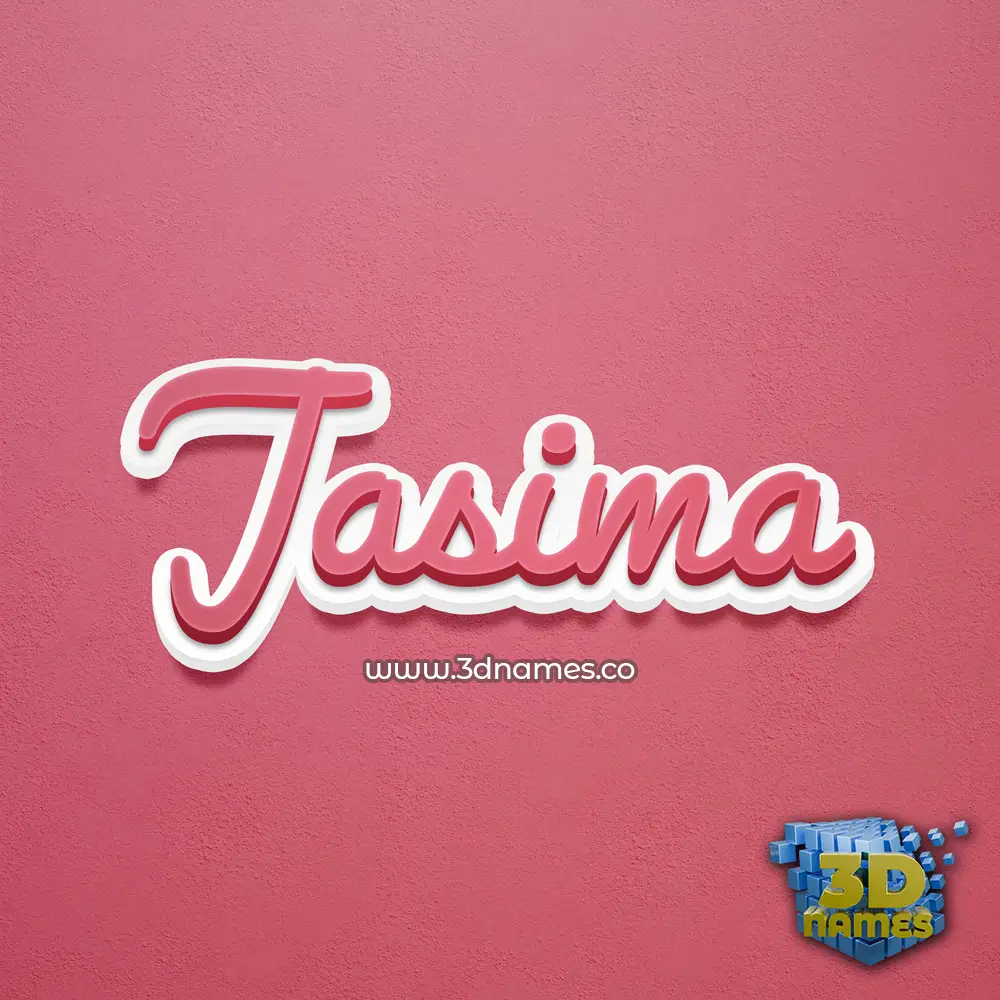 jasima in Red Scribble style - 3D name wallpaper