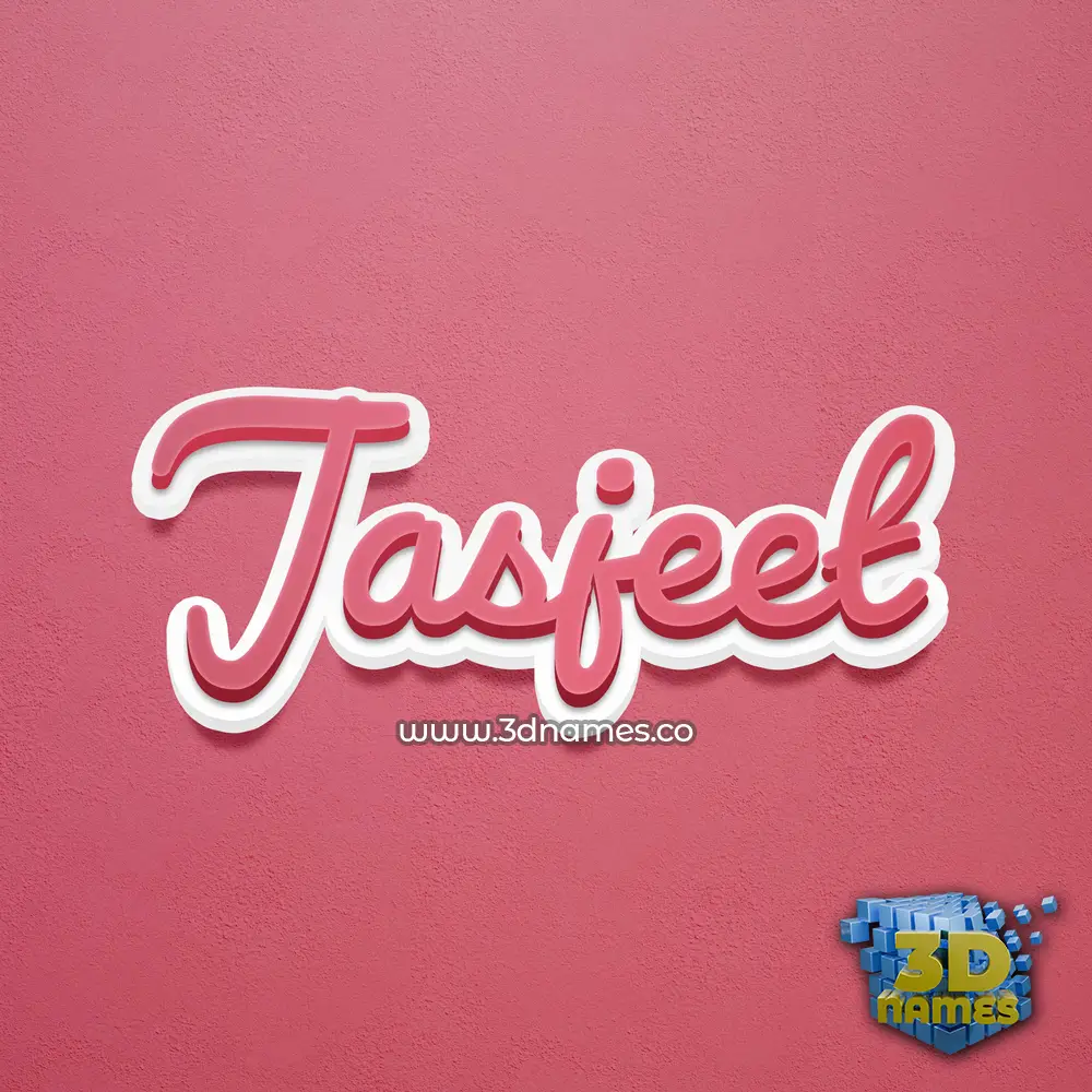 jasjeet in Red Scribble style - 3D name wallpaper