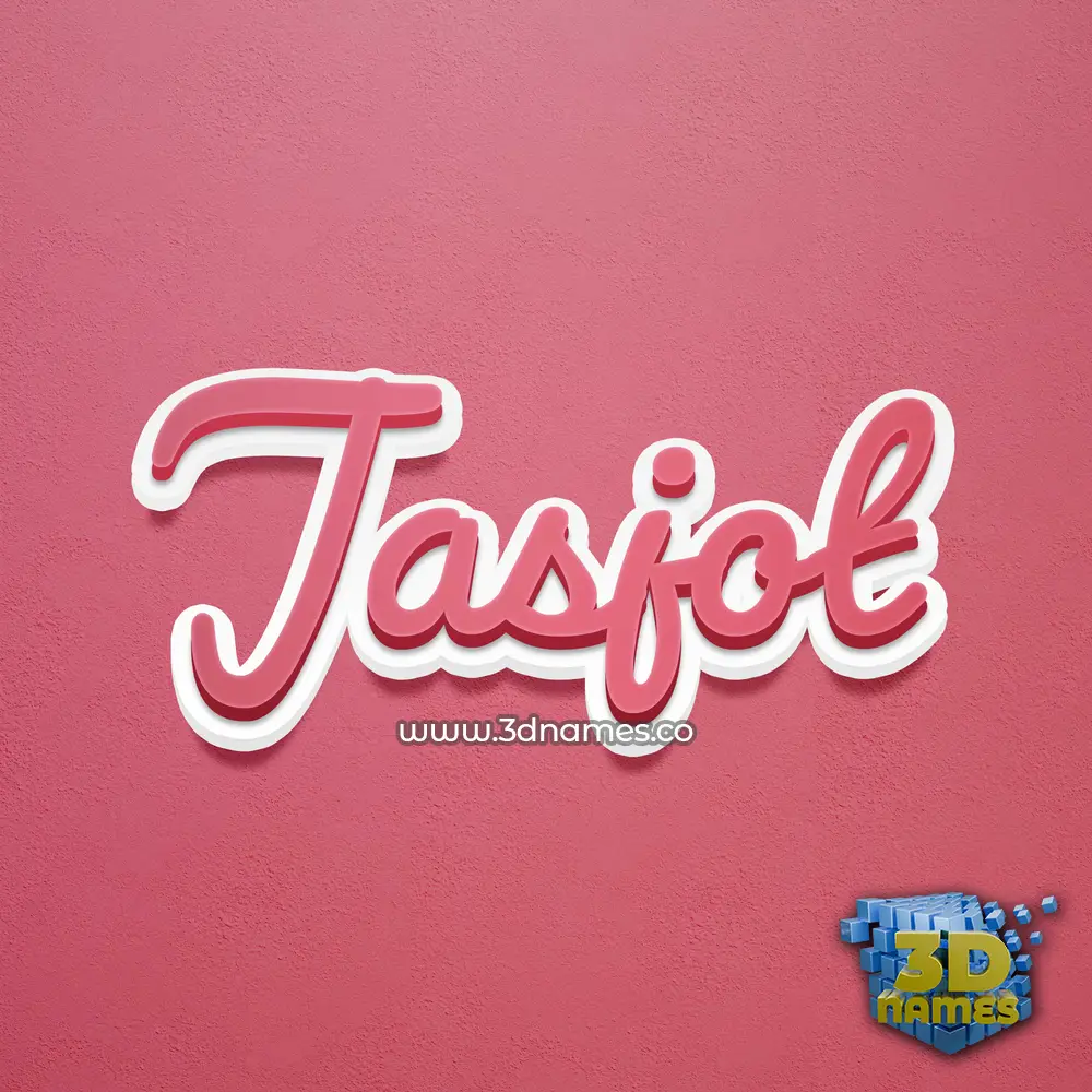 jasjot in Red Scribble style - 3D name wallpaper