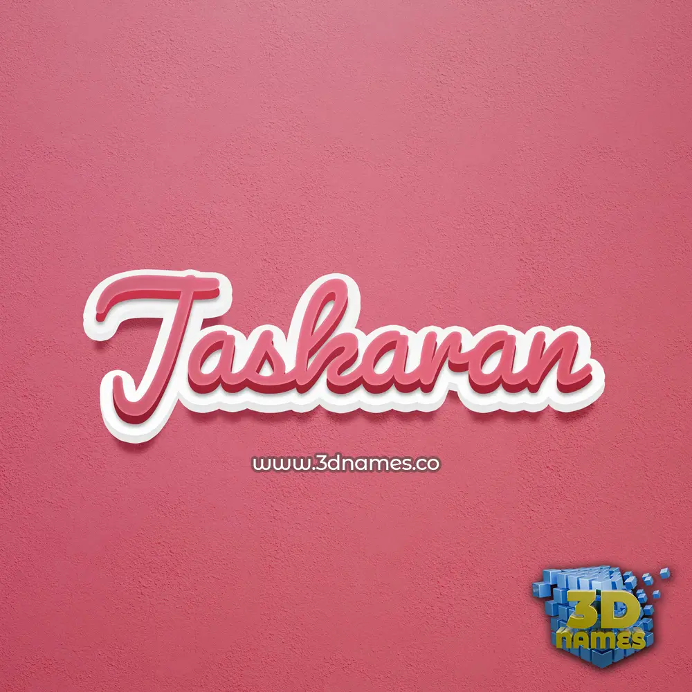 jaskaran in Red Scribble style - 3D name wallpaper