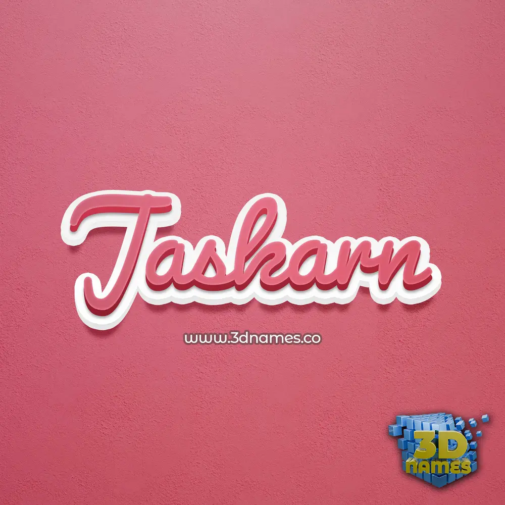 jaskarn in Red Scribble style - 3D name wallpaper