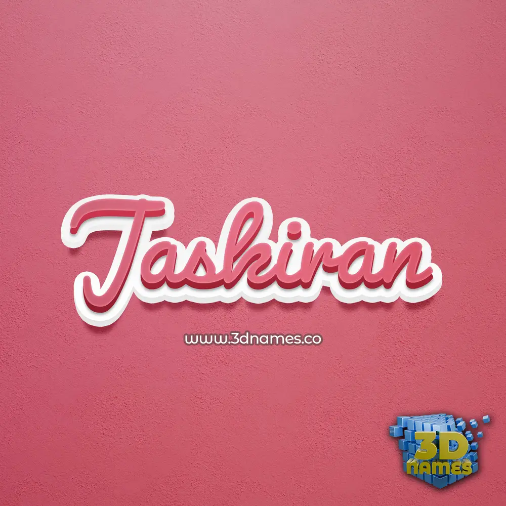 jaskiran in Red Scribble style - 3D name wallpaper