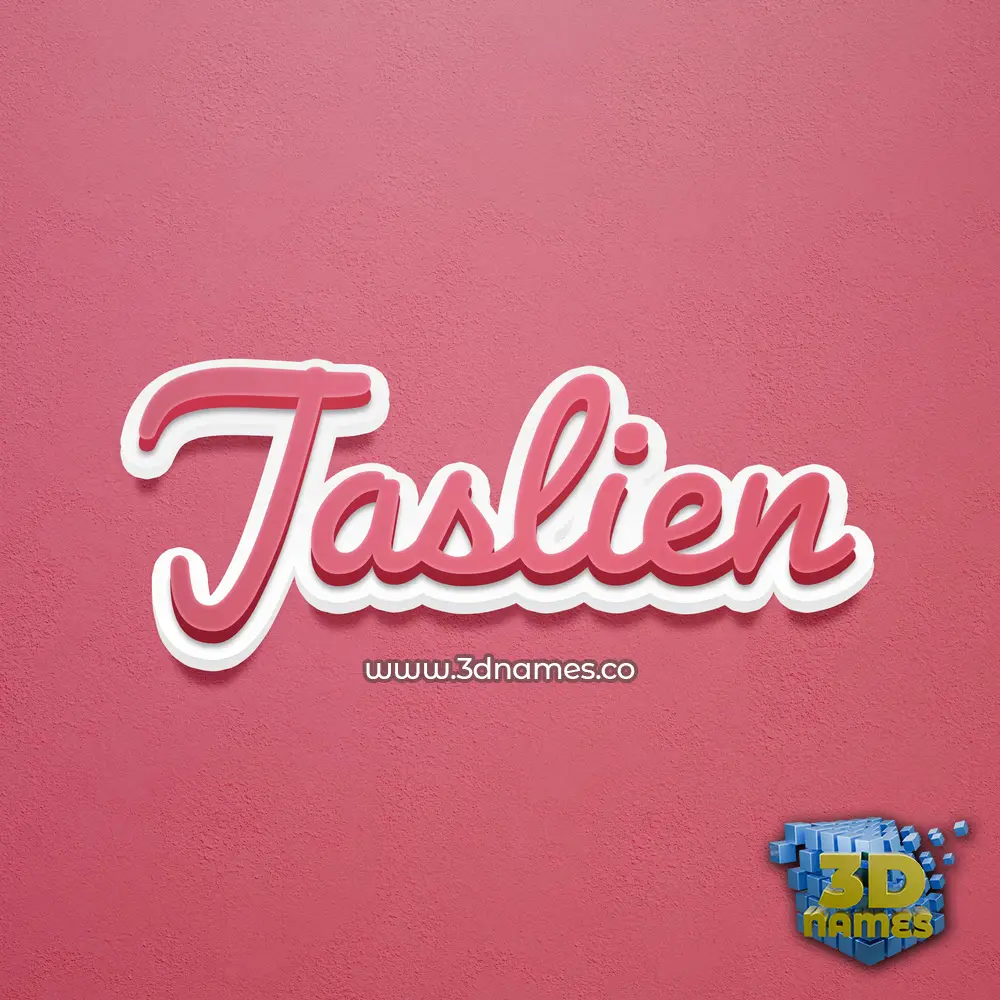 jaslien in Red Scribble style - 3D name wallpaper