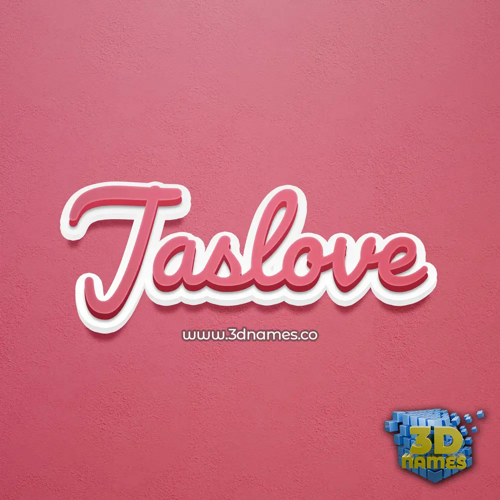 jaslove in Red Scribble style - 3D name wallpaper