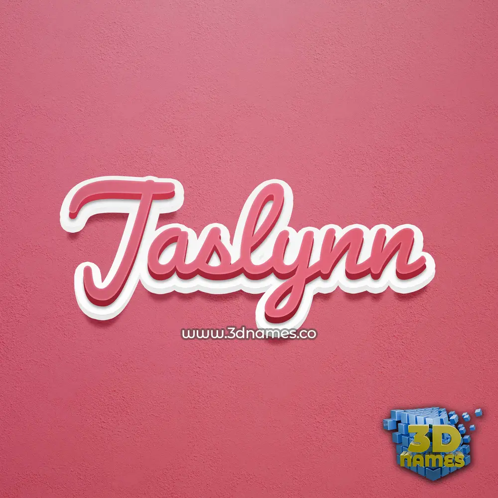 jaslynn in Red Scribble style - 3D name wallpaper