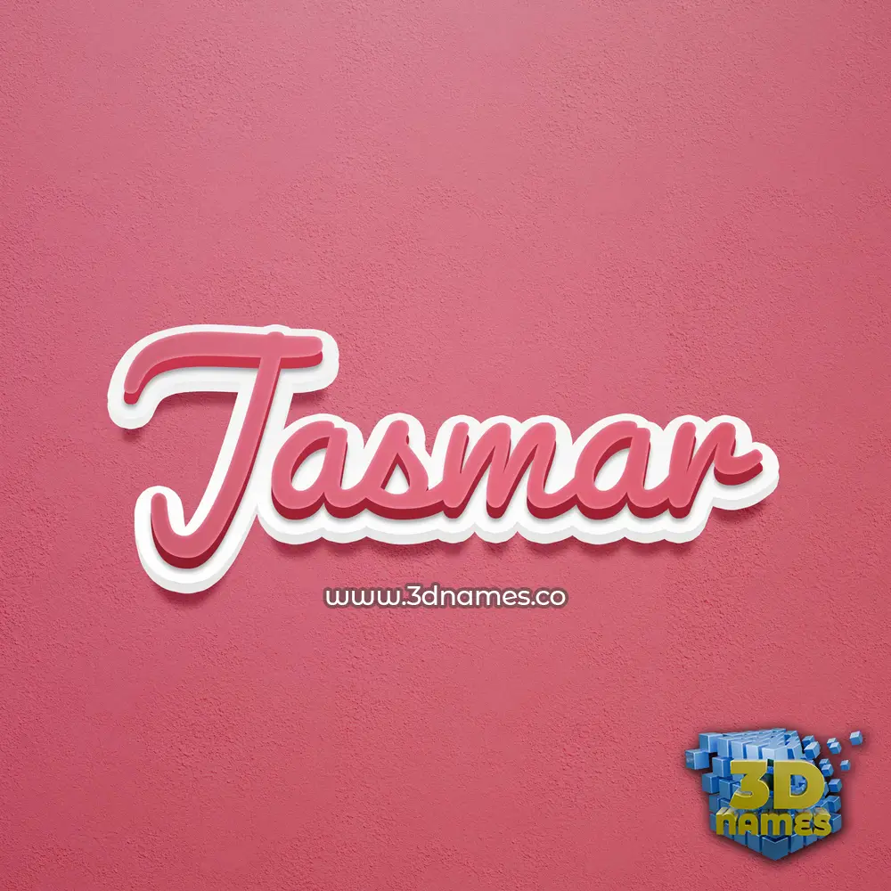 jasmar in Red Scribble style - 3D name wallpaper