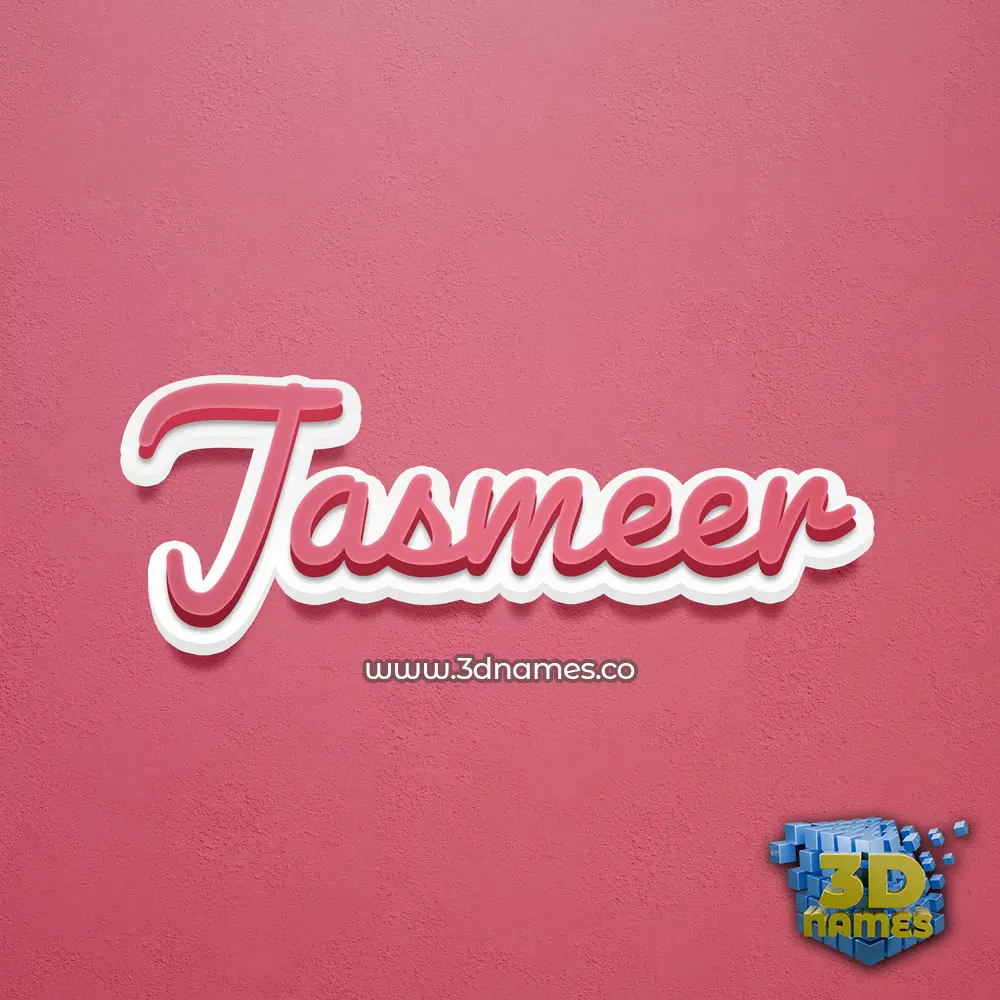 jasmeer in Red Scribble style - 3D name wallpaper