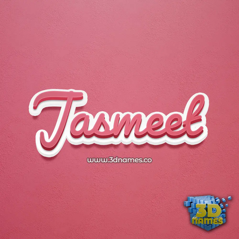 jasmeet in Red Scribble style - 3D name wallpaper