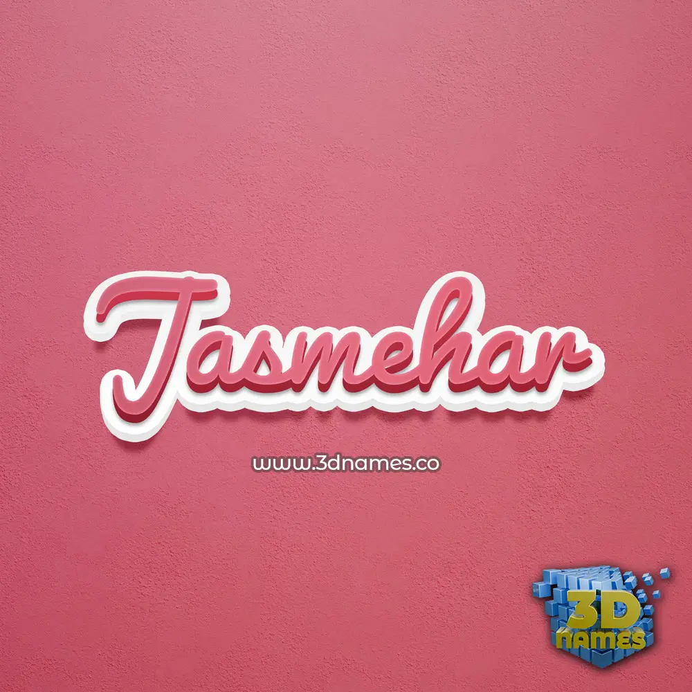 jasmehar in Red Scribble style - 3D name wallpaper