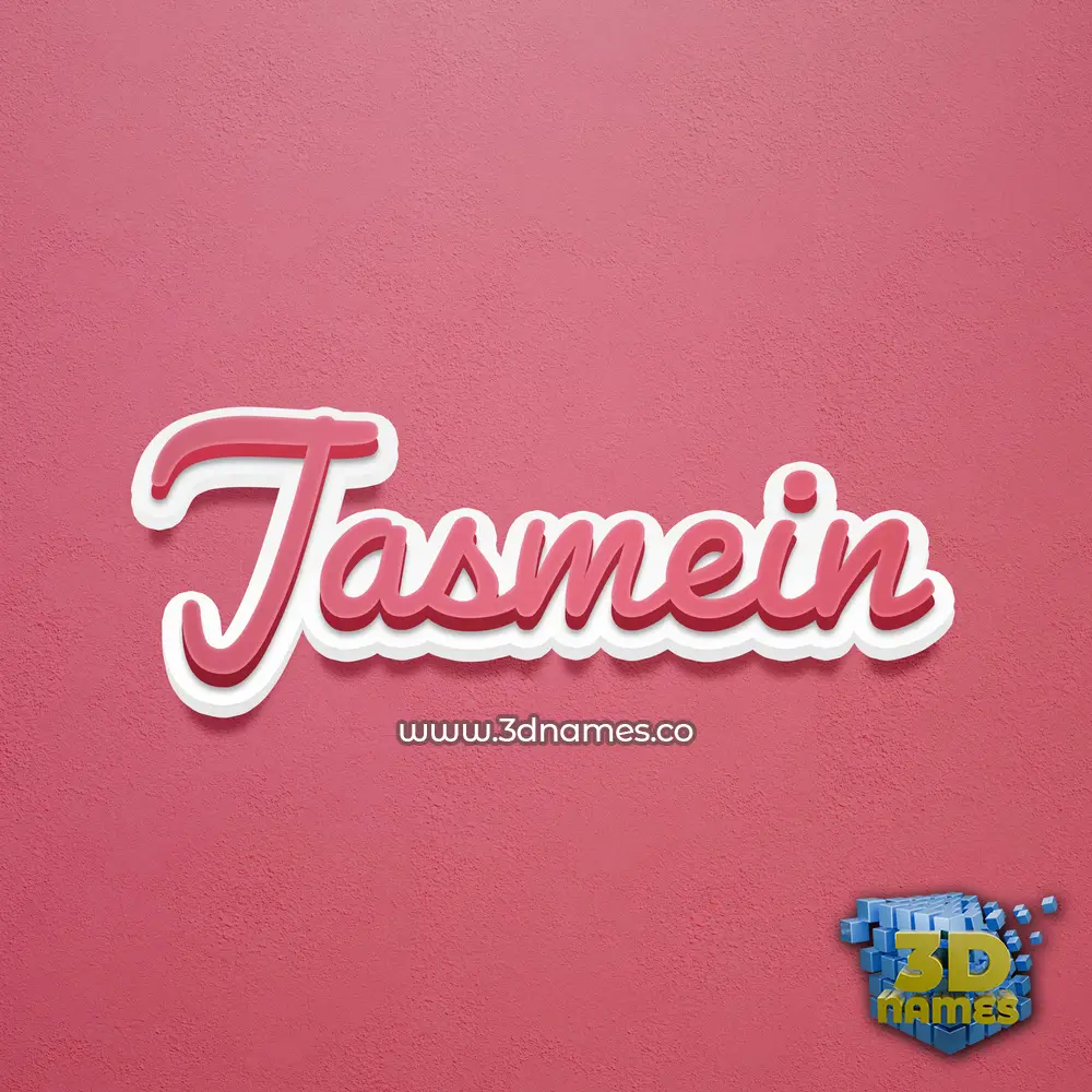 jasmein in Red Scribble style - 3D name wallpaper
