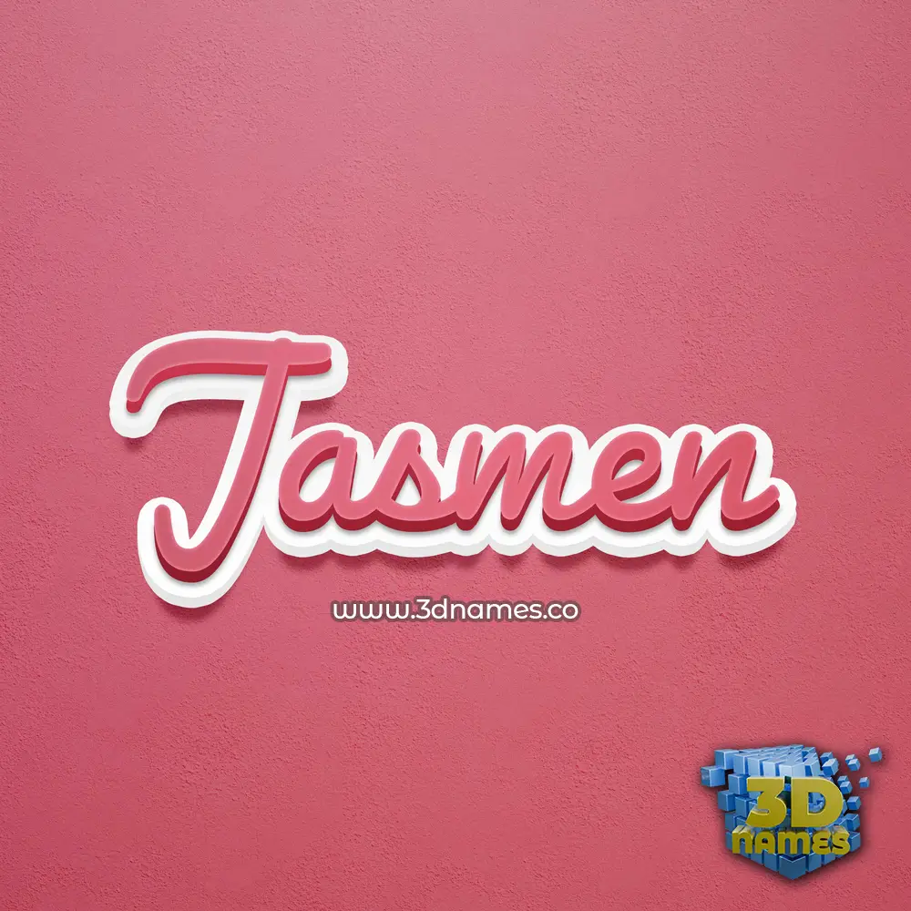 jasmen in Red Scribble style - 3D name wallpaper