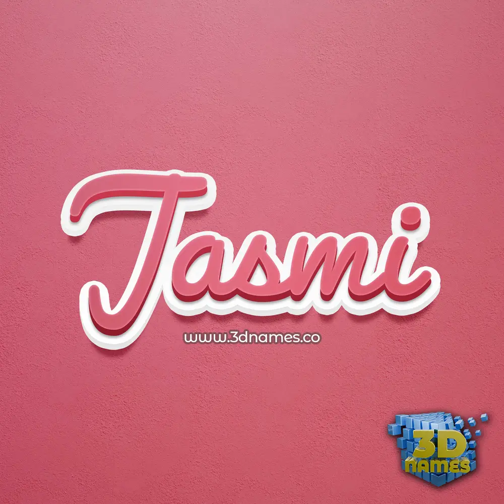 jasmi in Red Scribble style - 3D name wallpaper