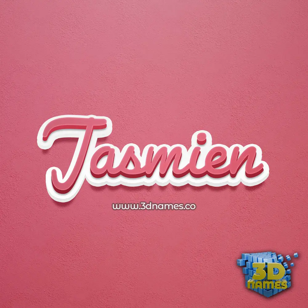 jasmien in Red Scribble style - 3D name wallpaper