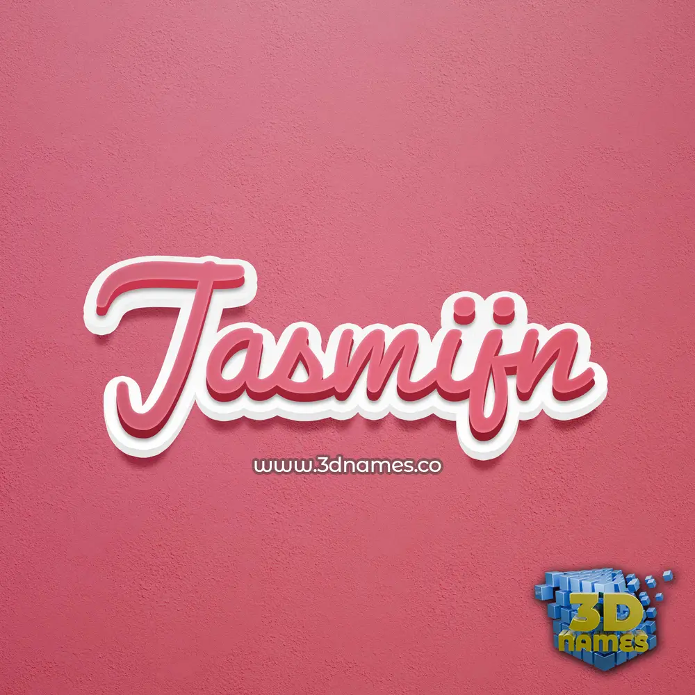 jasmijn in Red Scribble style - 3D name wallpaper