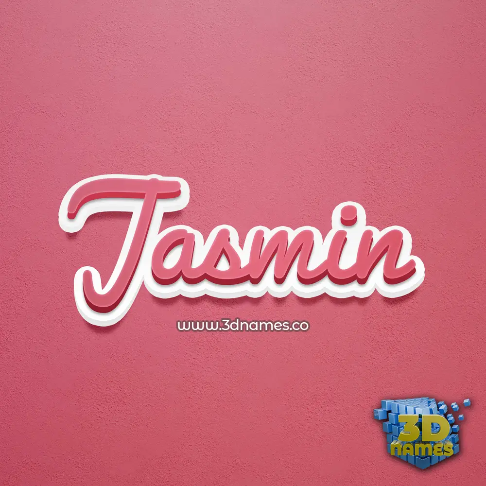 jasmin in Red Scribble style - 3D name wallpaper