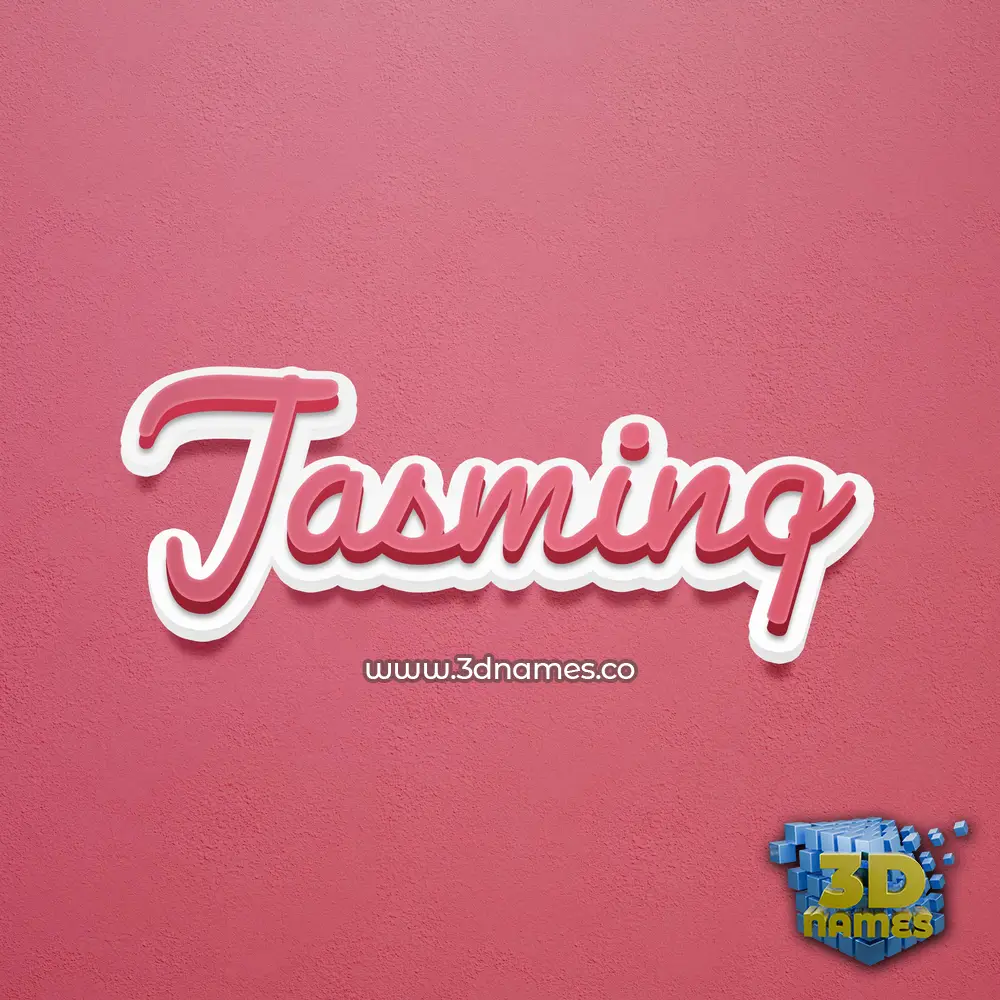 jasminq in Red Scribble style - 3D name wallpaper