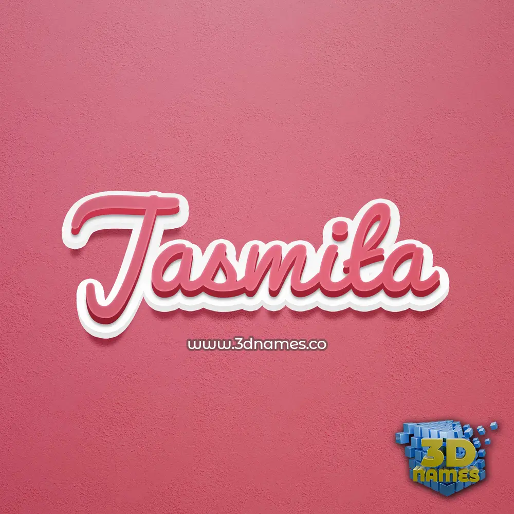 jasmita in Red Scribble style - 3D name wallpaper