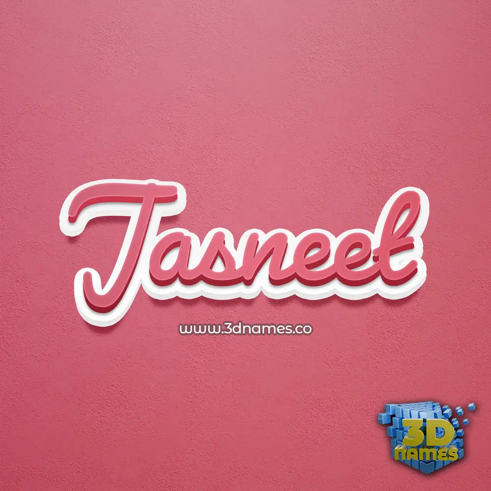 jasneet in Red Scribble style - 3D name wallpaper