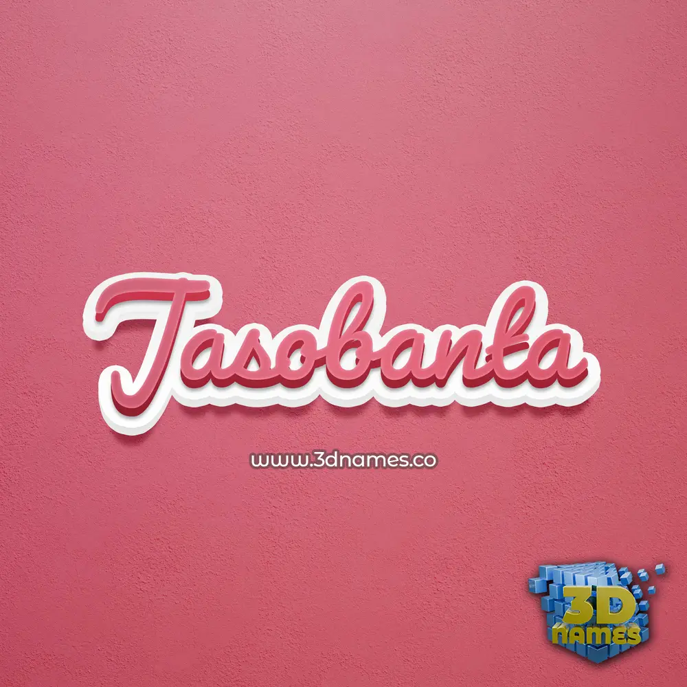 jasobanta in Red Scribble style - 3D name wallpaper