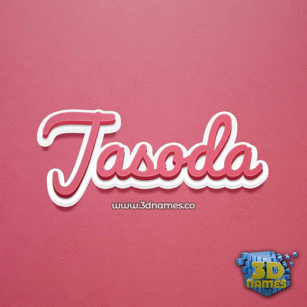 jasoda in Red Scribble style - 3D name wallpaper