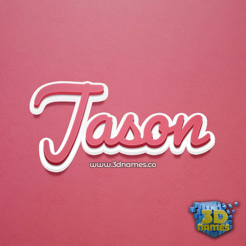 jason in Red Scribble style - 3D name wallpaper