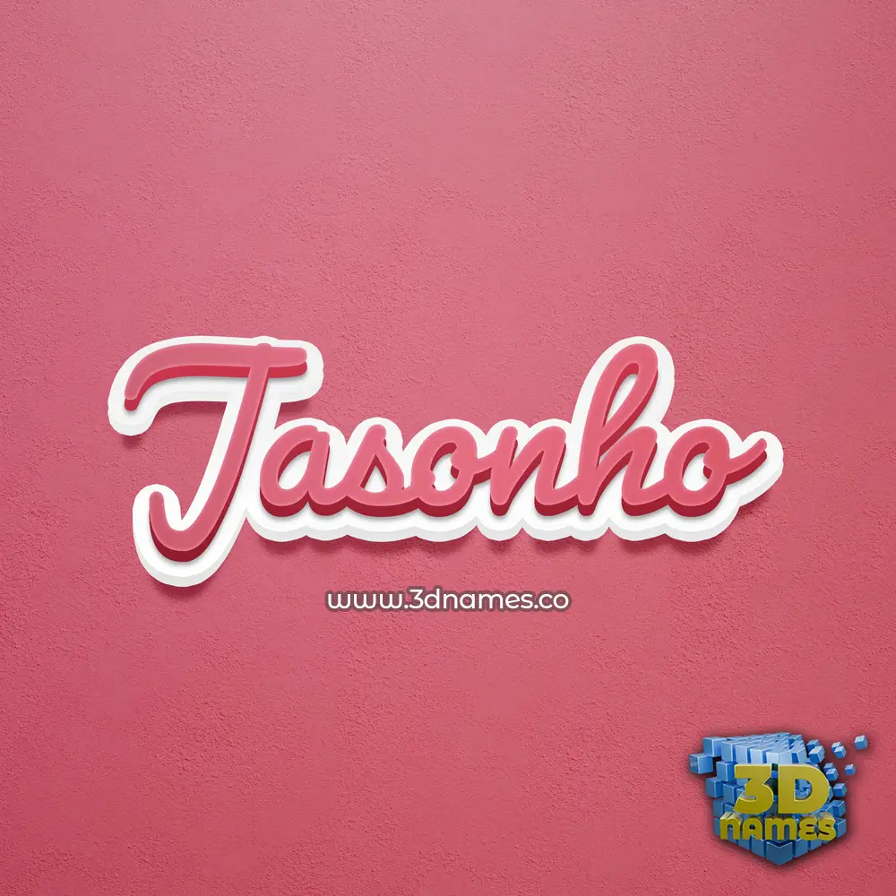 jasonho in Red Scribble style - 3D name wallpaper
