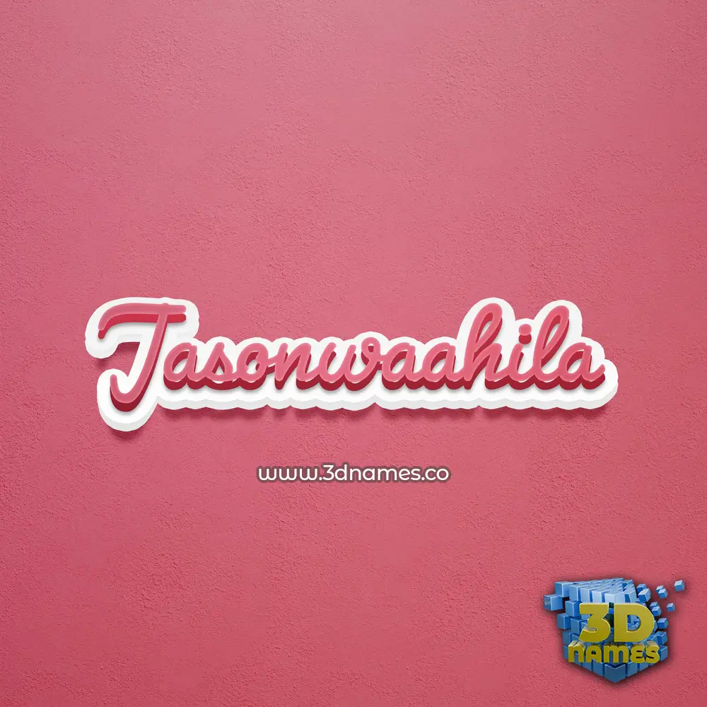 jasonwaahila in Red Scribble style - 3D name wallpaper