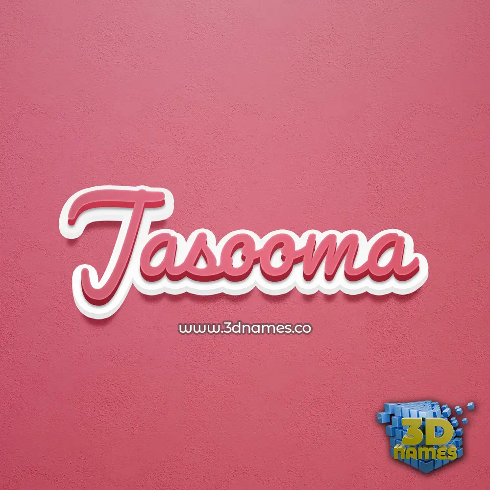 jasooma in Red Scribble style - 3D name wallpaper