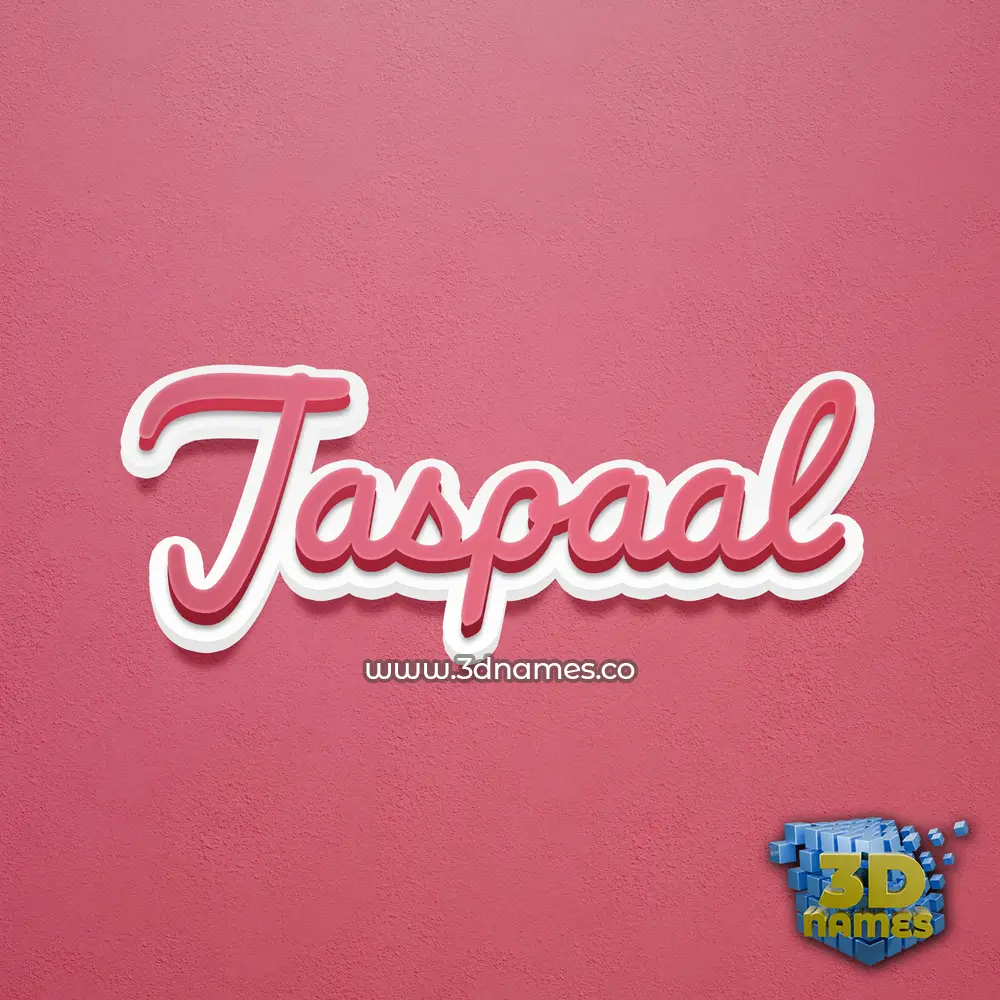 jaspaal in Red Scribble style - 3D name wallpaper