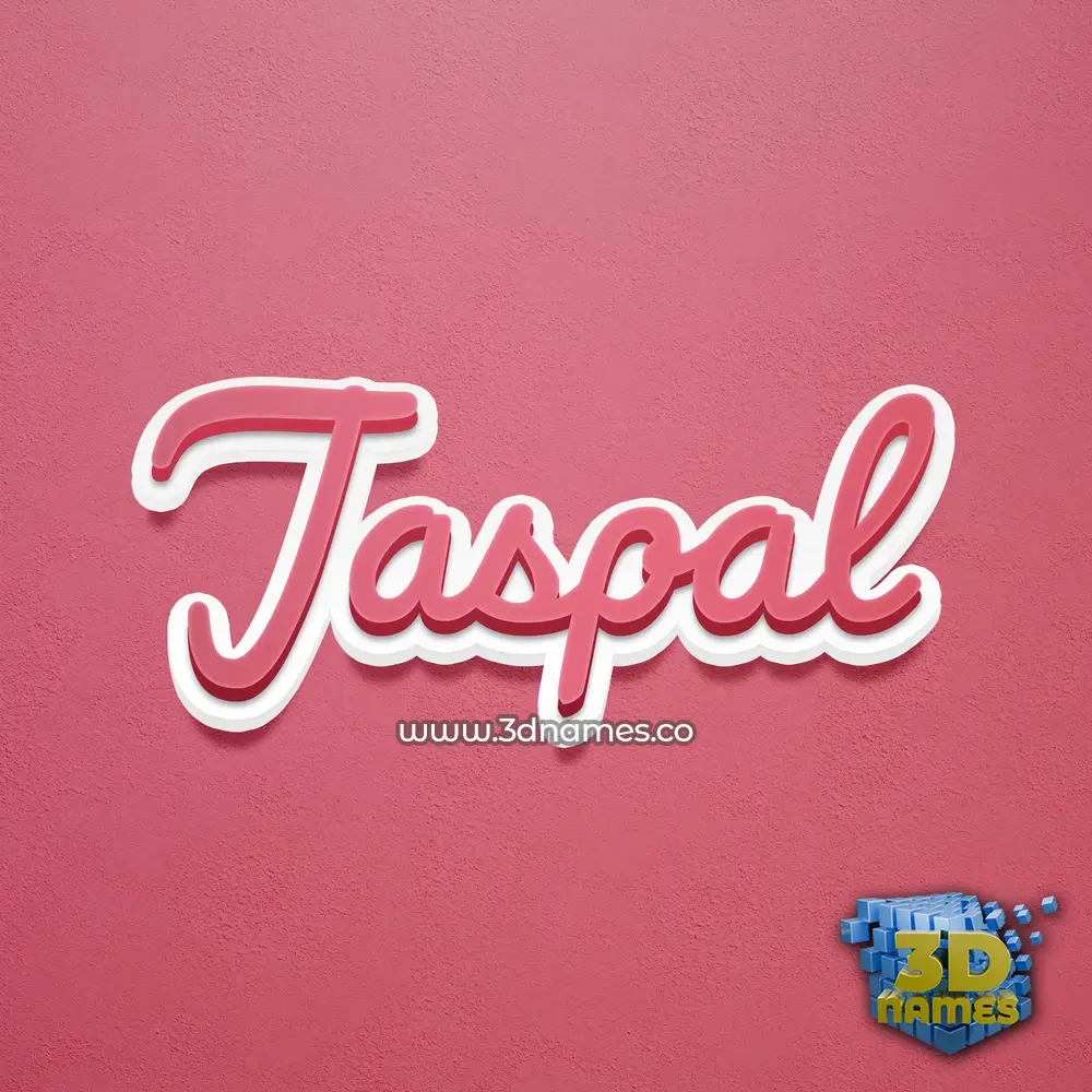 jaspal in Red Scribble style - 3D name wallpaper