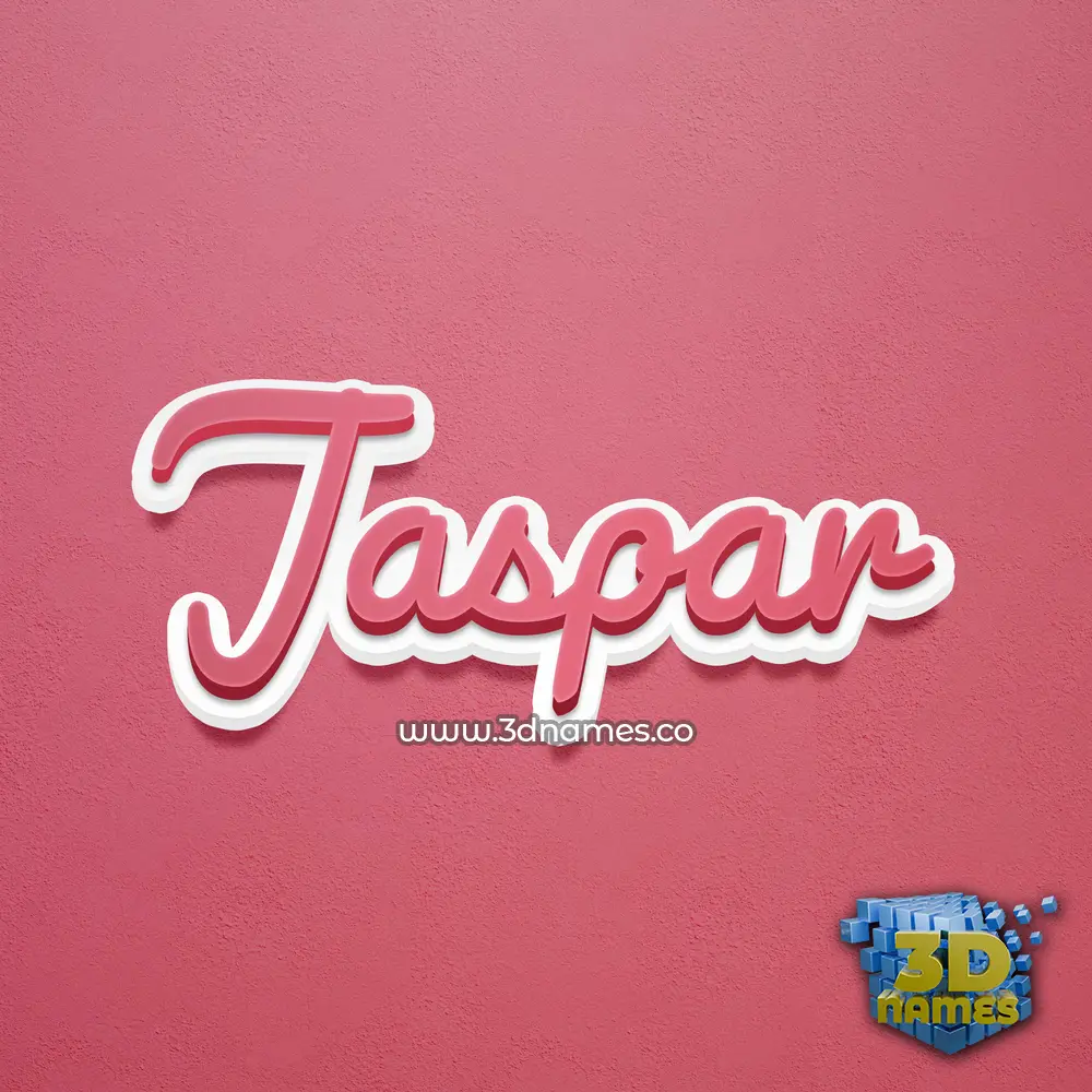 jaspar in Red Scribble style - 3D name wallpaper