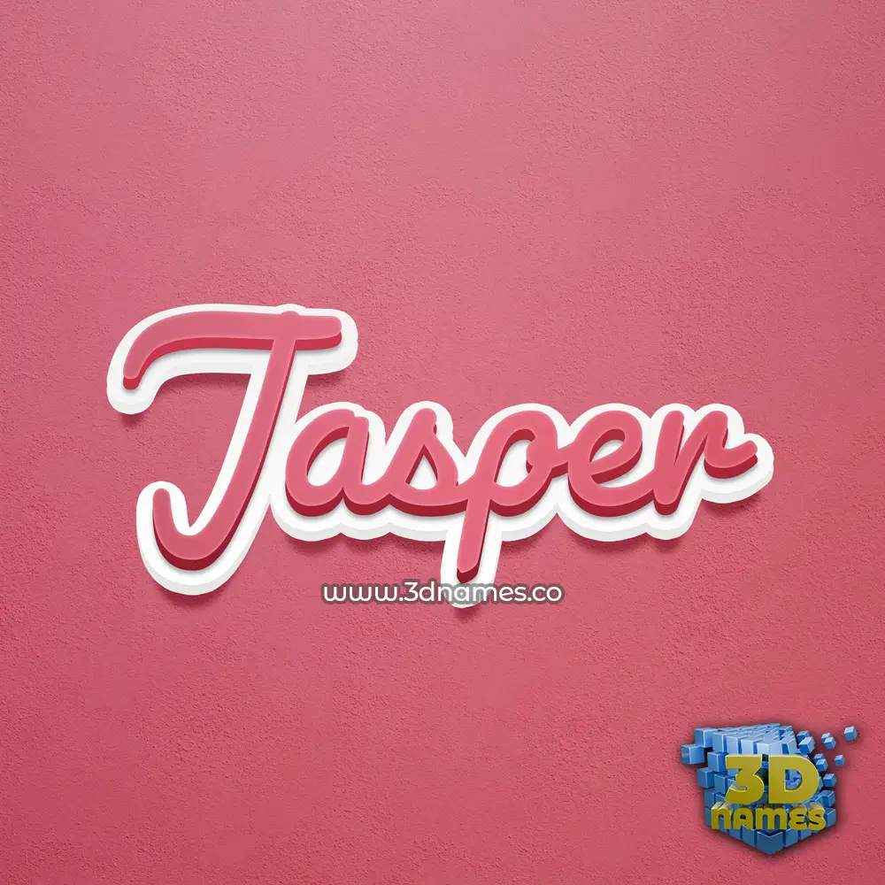 jasper in Red Scribble style - 3D name wallpaper