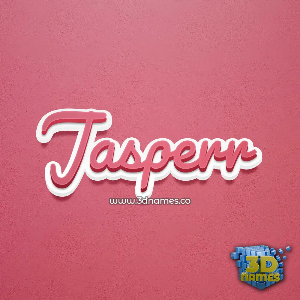 jasperr in Red Scribble style - 3D name wallpaper
