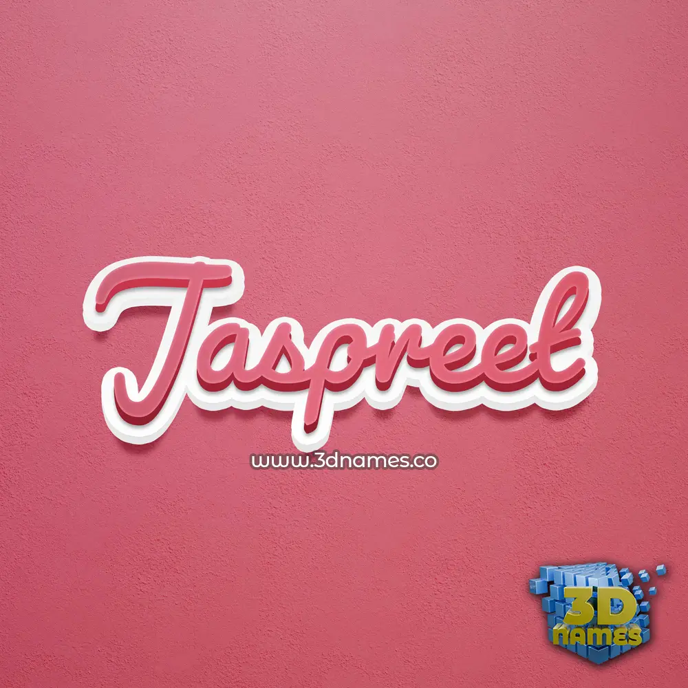 jaspreet in Red Scribble style - 3D name wallpaper