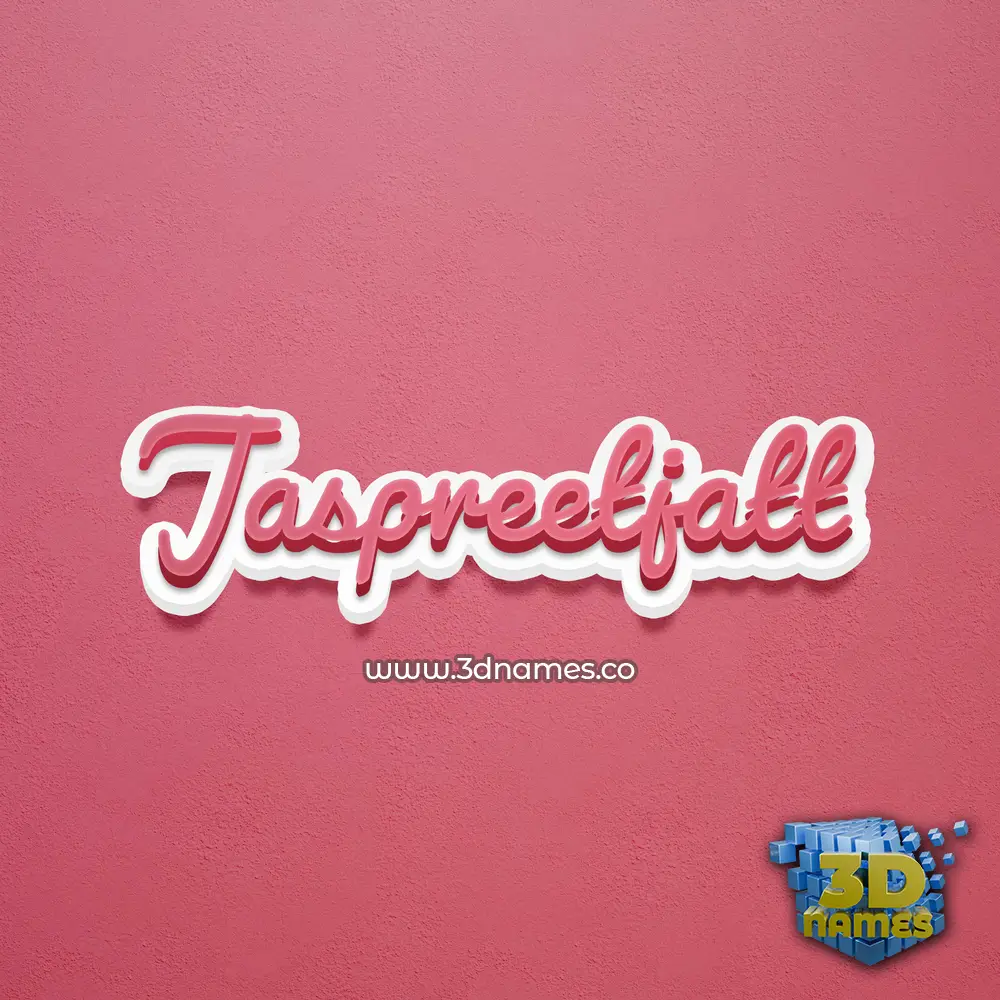 jaspreetjatt in Red Scribble style - 3D name wallpaper