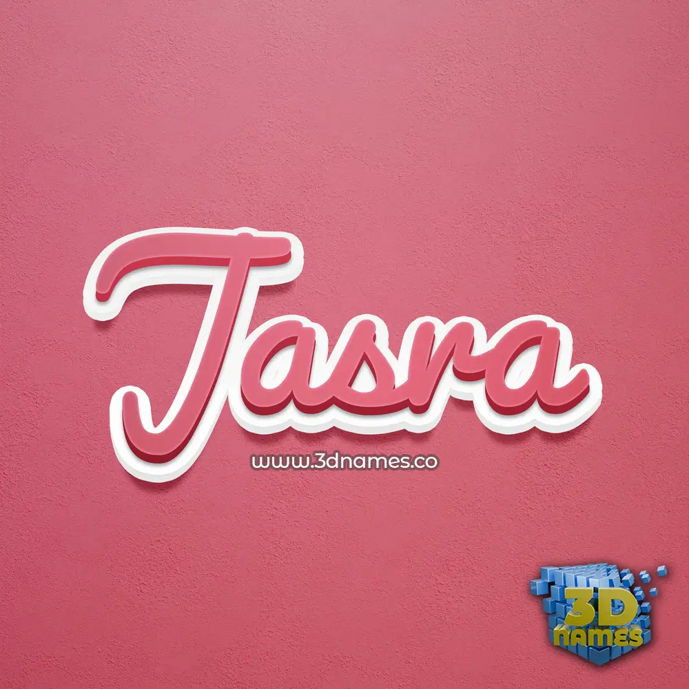 jasra in Red Scribble style - 3D name wallpaper