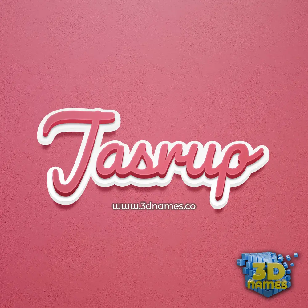 jasrup in Red Scribble style - 3D name wallpaper