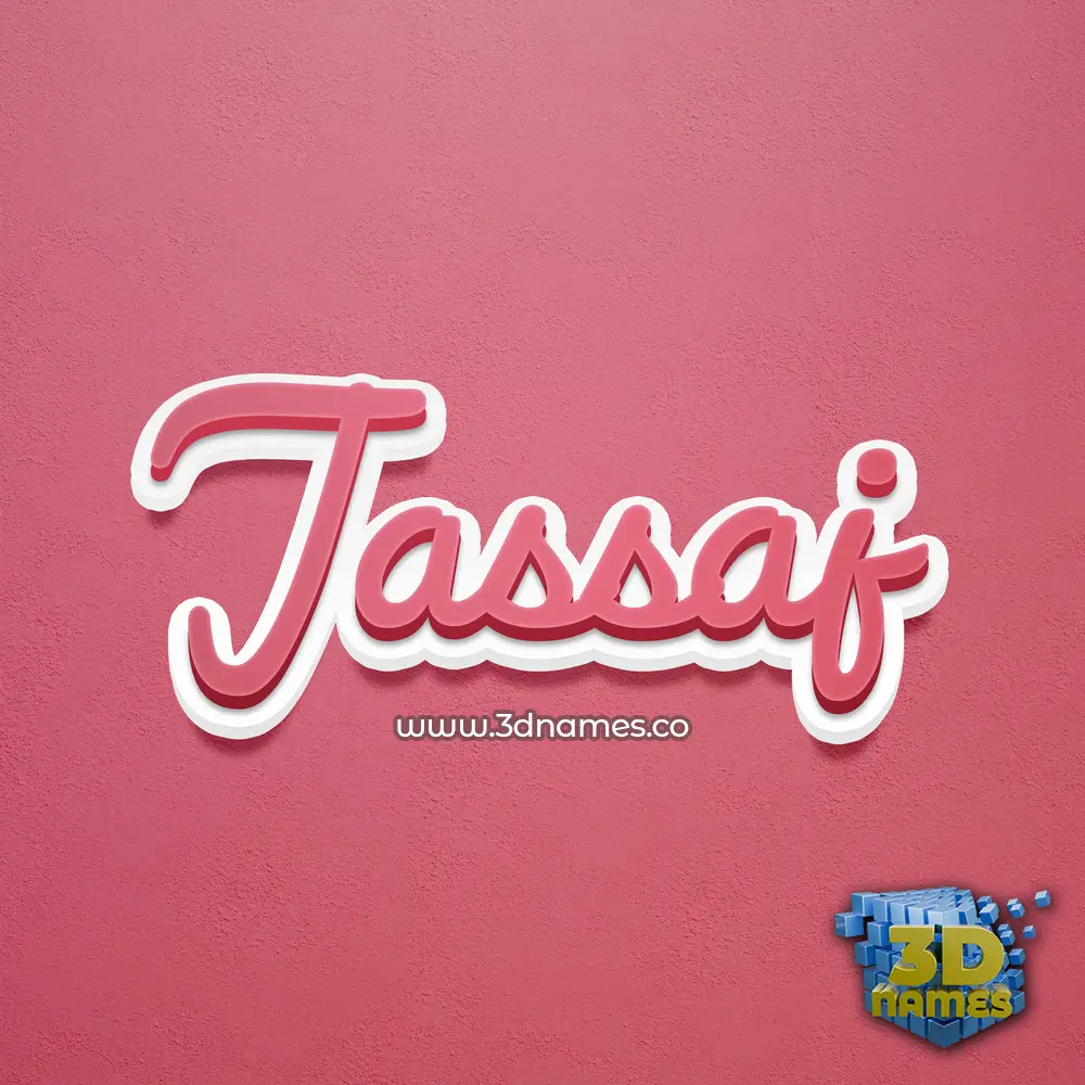 jassaj in Red Scribble style - 3D name wallpaper