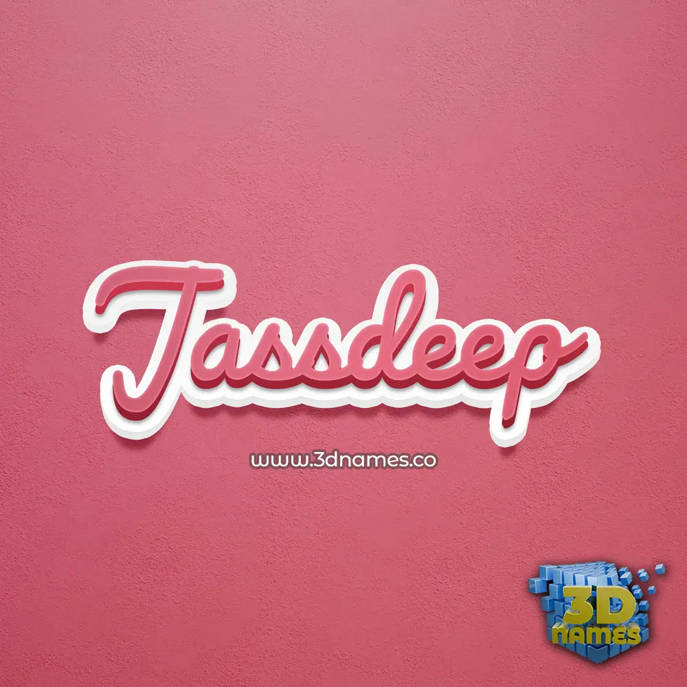 jassdeep in Red Scribble style - 3D name wallpaper