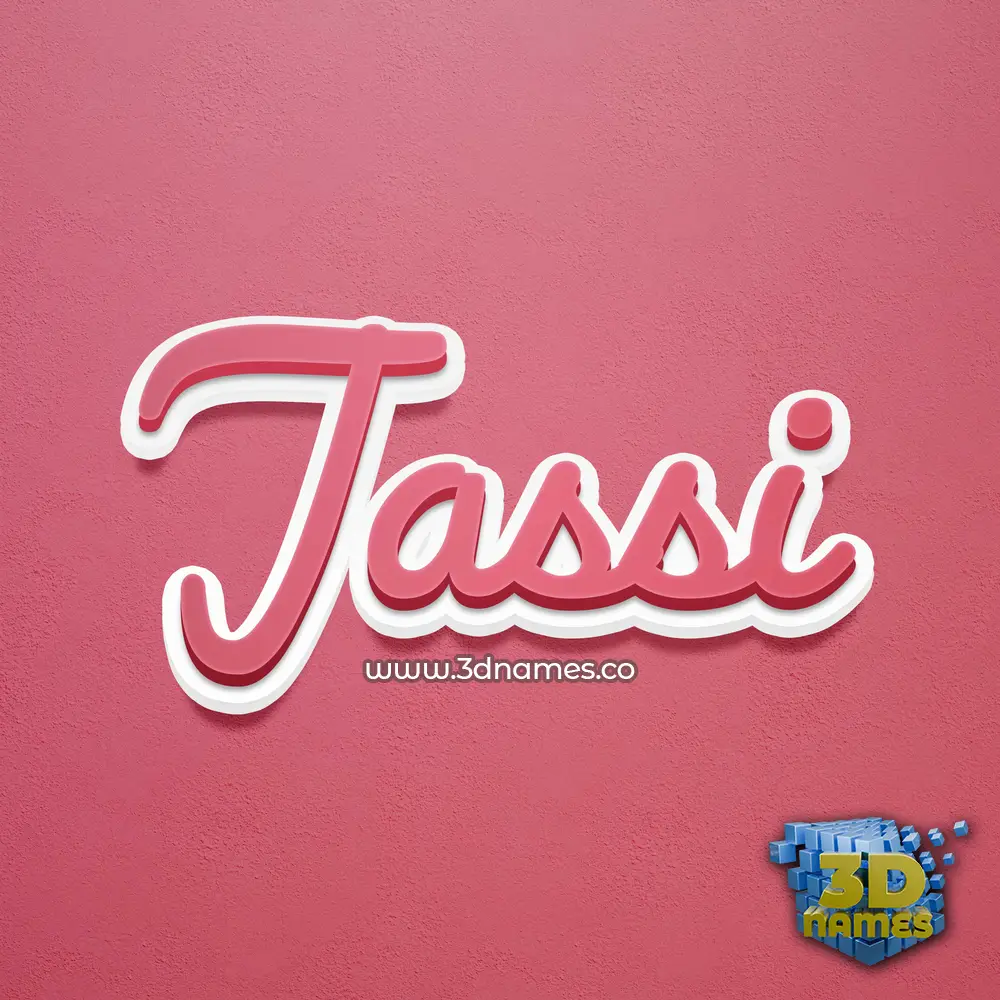 jassi in Red Scribble style - 3D name wallpaper