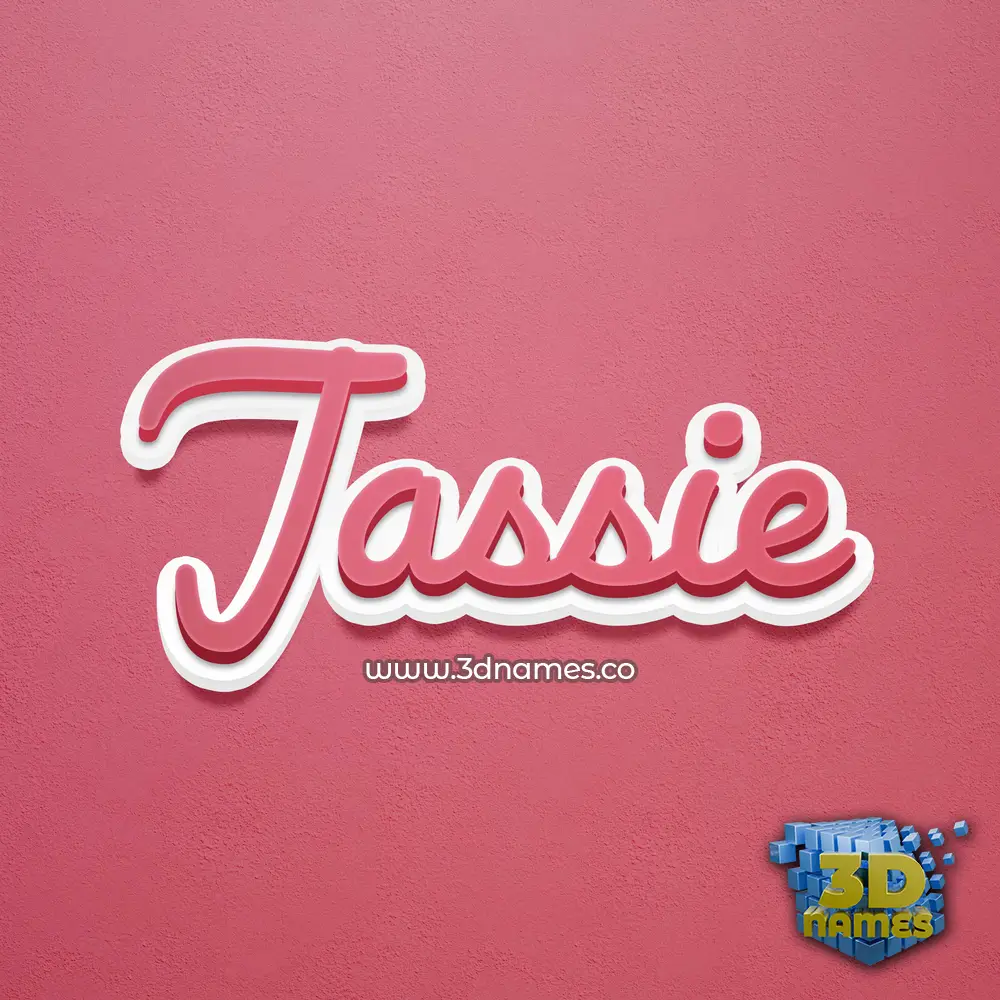 jassie in Red Scribble style - 3D name wallpaper