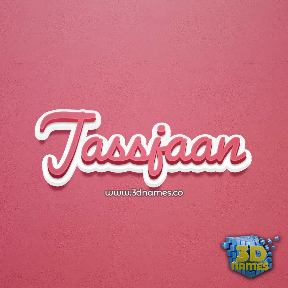 jassjaan in Red Scribble style - 3D name wallpaper