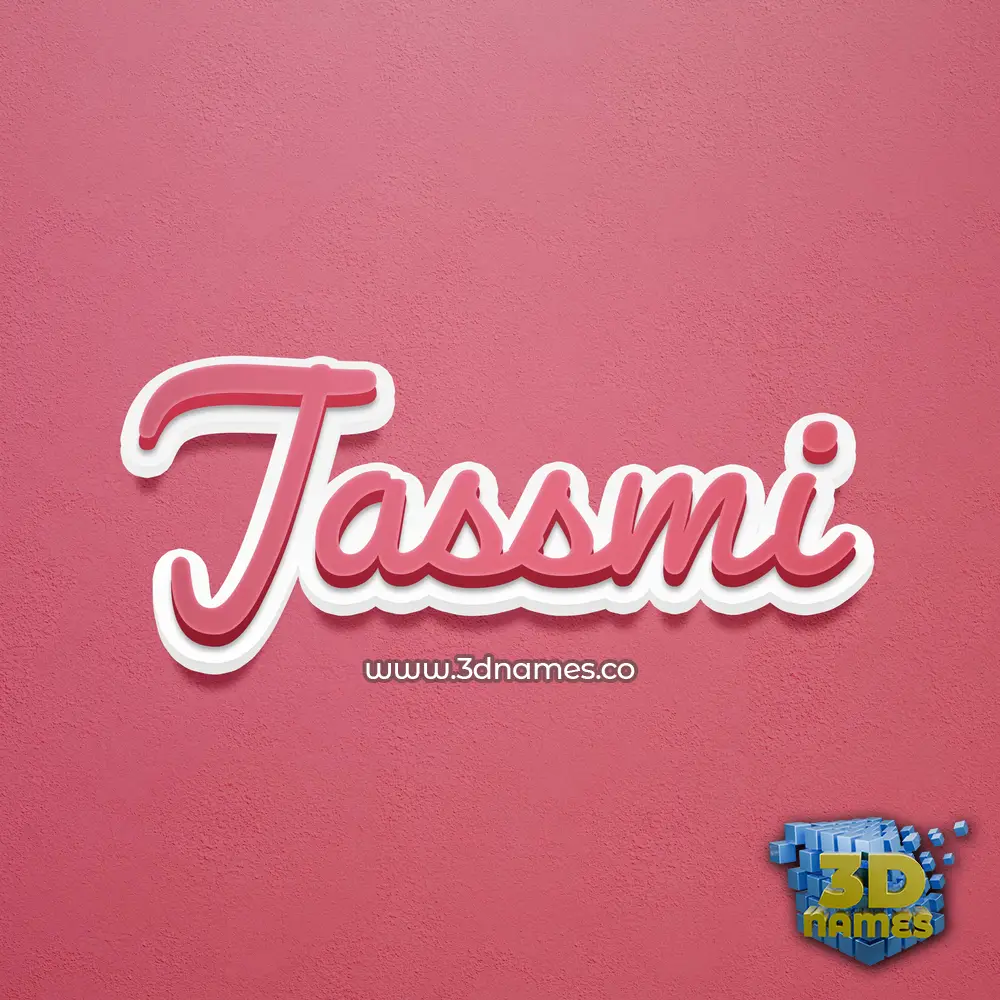 jassmi in Red Scribble style - 3D name wallpaper