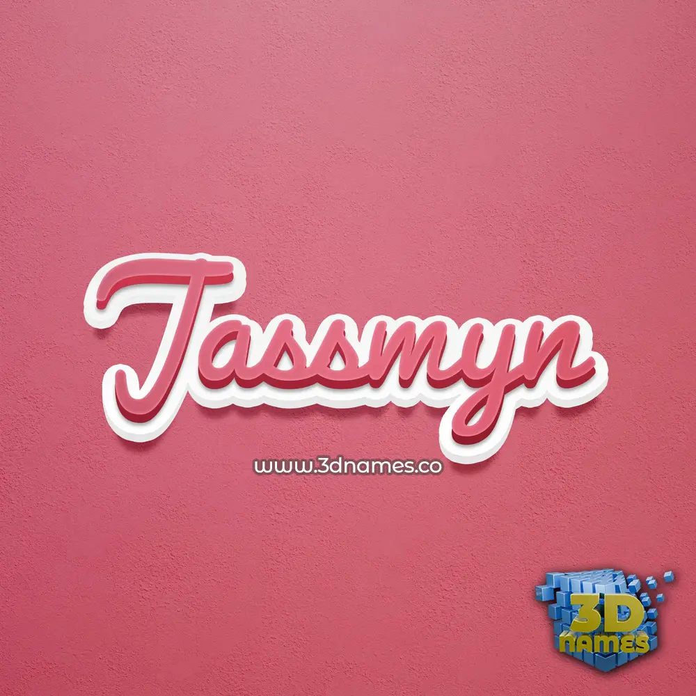 jassmyn in Red Scribble style - 3D name wallpaper