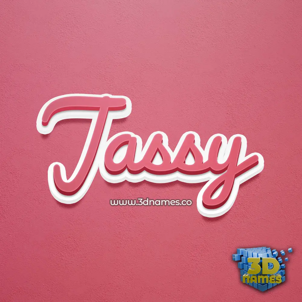 jassy in Red Scribble style - 3D name wallpaper